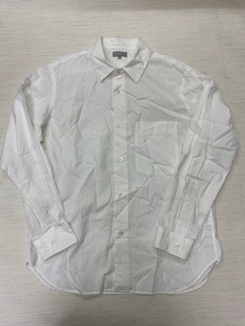 MARGARET HOWELL 白 長袖シャツ XL