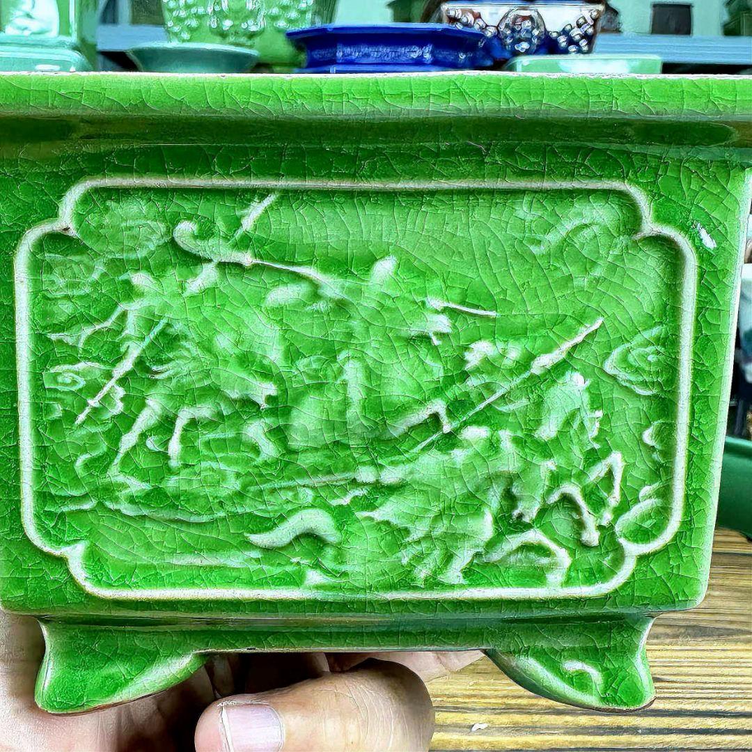 盆栽鉢 青磁鉢 山野草鉢 多肉植物 植木鉢 小品大品盆栽鉢 陶器鉢置物