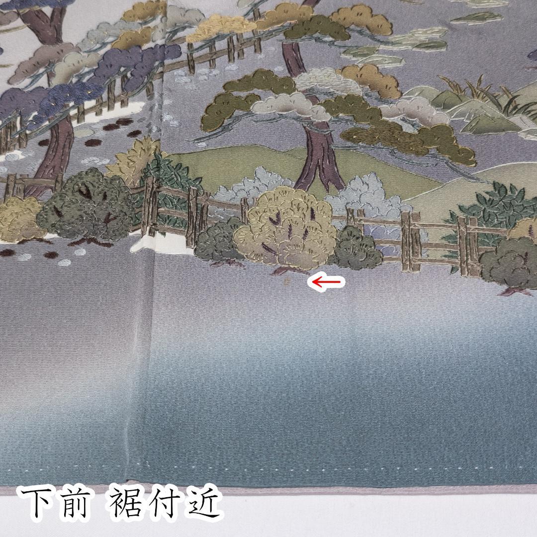 しおり様専用 R8SK87 色留袖 作家物 蘇州刺繍 清水寺 落款 上品 シルク
