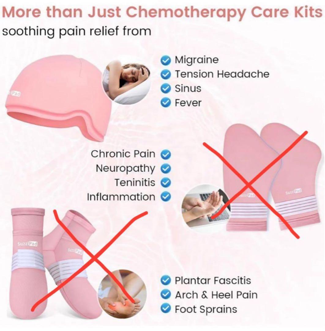 新品未使用】 抗がん剤 頭皮冷却用ハット ピンク - メルカリ