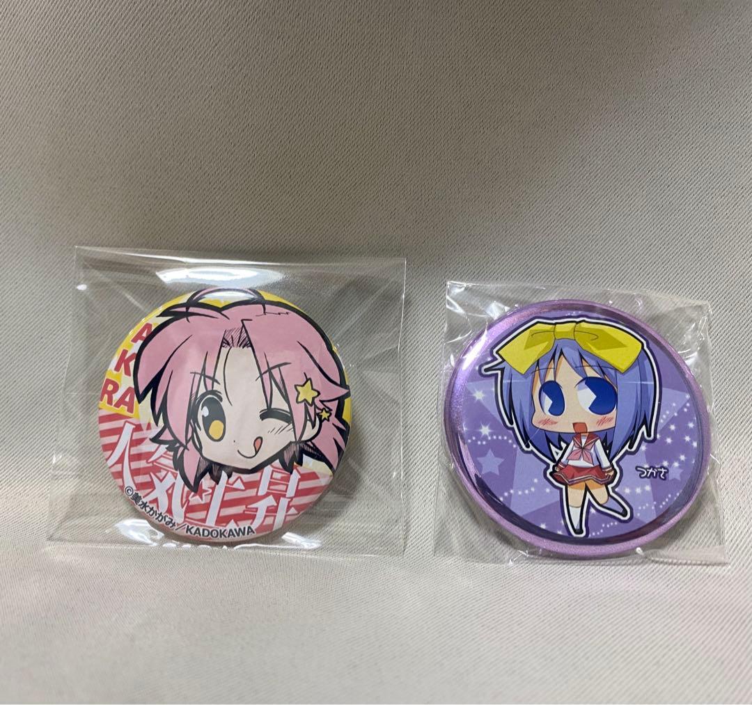 らき☆すた 鷲宮神社 描き下ろし お守り風缶バッジ 四文字熟語