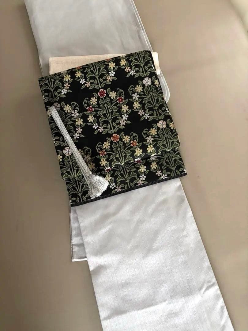 きもの英 経節紬調 無地 シルバーグレー 洗えるきもの ポリエステル