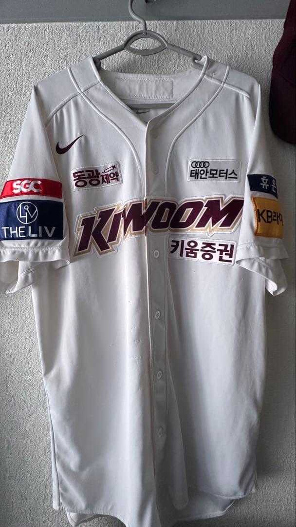オ*ン様 【韓国プロ野球】キウム・ヒーローズ 実使用ユニフォーム#57 Yahoo!オークション -「kbo」(ウエア) (野球)の落札相場・落札価格