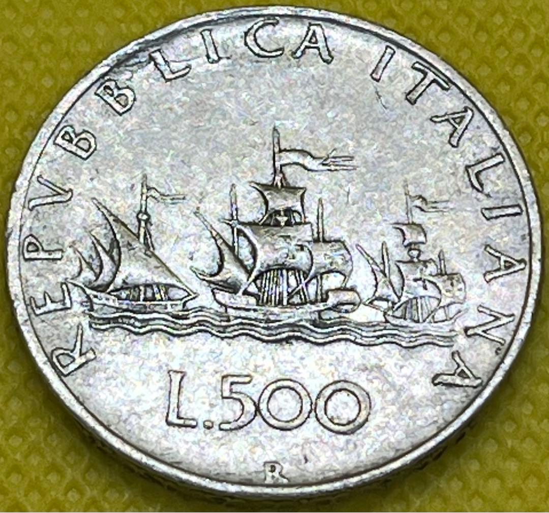 イタリア 1959年 ルネッサンス様式の貴婦人 コロンブス船団 500リラ