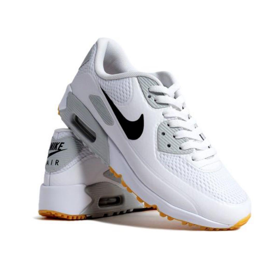 ナイキ ゴルフ 25.5cm エアマックス 90 シューズ スパイク 靴 白