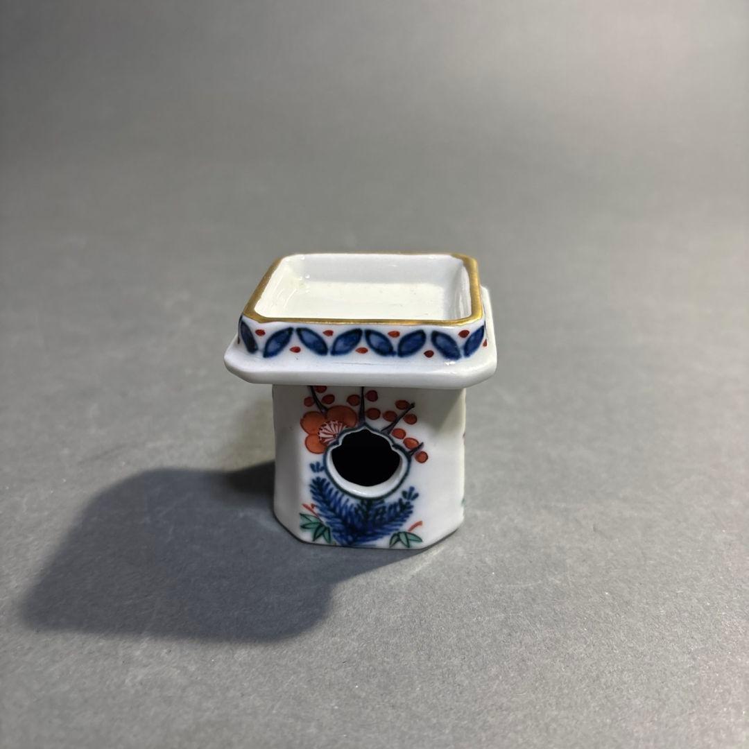 高野昭阿弥 色絵 三宝 蓋置 共箱 - メルカリ