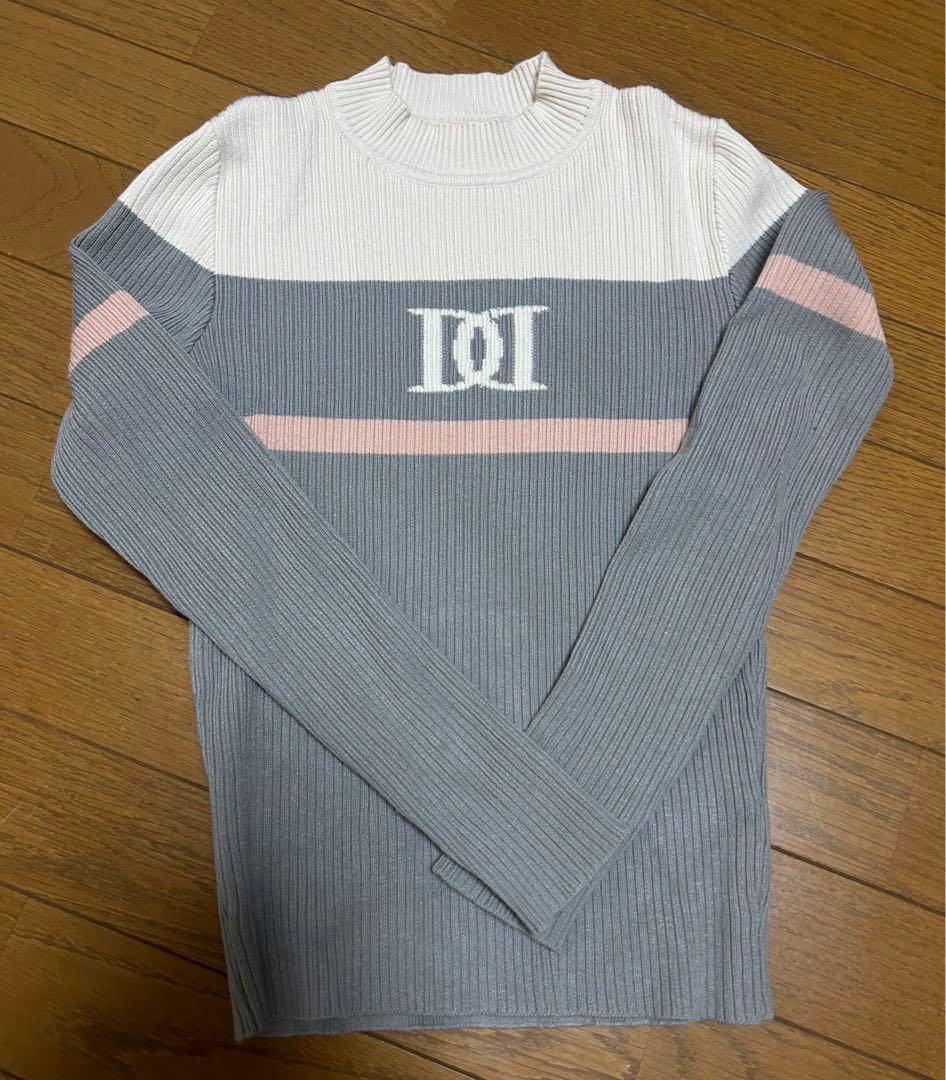 Darich ダーリッチ カラーラインDDリブニットトップス GRY カラーラインDDリブニットトップス – Darich (ダーリッチ)