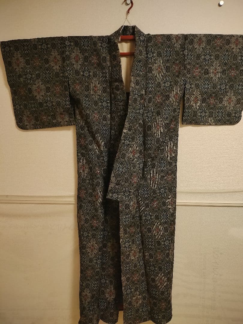 本場久米島紬 反物 伝統的工芸品湯通し済 手織り草木染 安村トミ氏