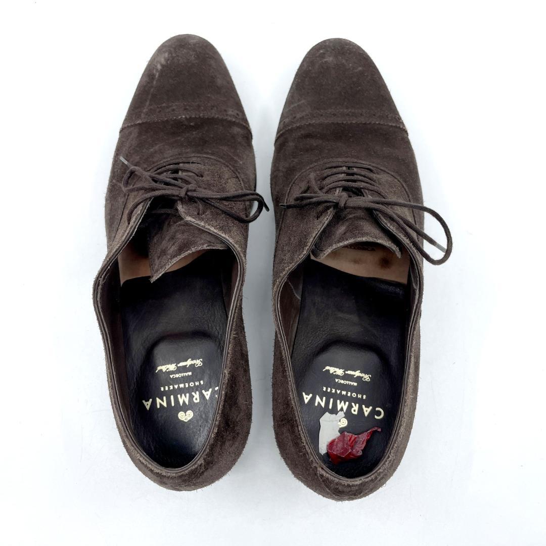 カルミーナシューメーカー ダークブラウン スエード ローファー 8 26cm相当