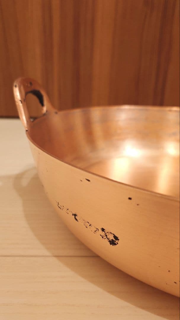 純銅製 業務用 大型 銅鍋 天ぷら鍋 35.5cm 板厚2mm 送料込み | 激安