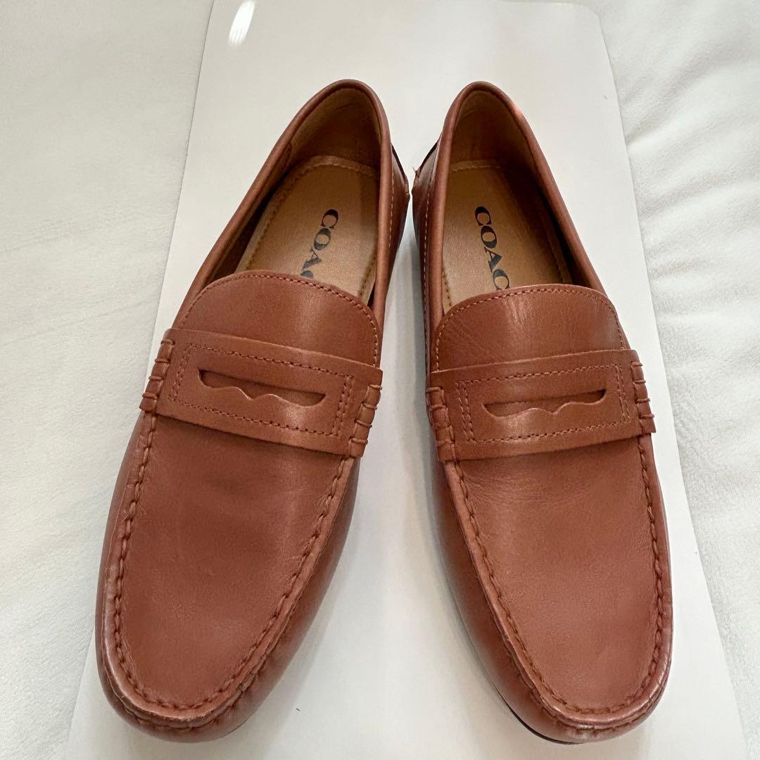 COACH 未使用 ローファー メンズ キャメルブラウン 26.0cm 8D - メルカリ