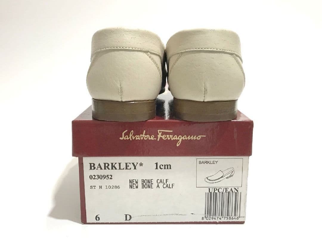 サルヴァトーレ フェラガモ パンプス ローファー ■ 本革 白系 23.5cm