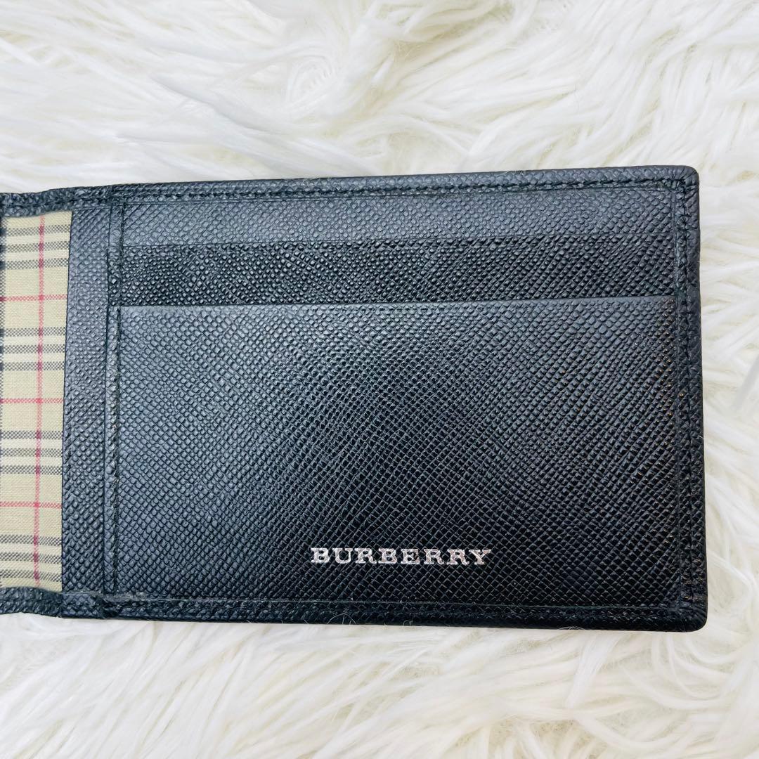 良品】 バーバリー ノバチェック 名刺 カードケース レザー 黒 - メルカリ