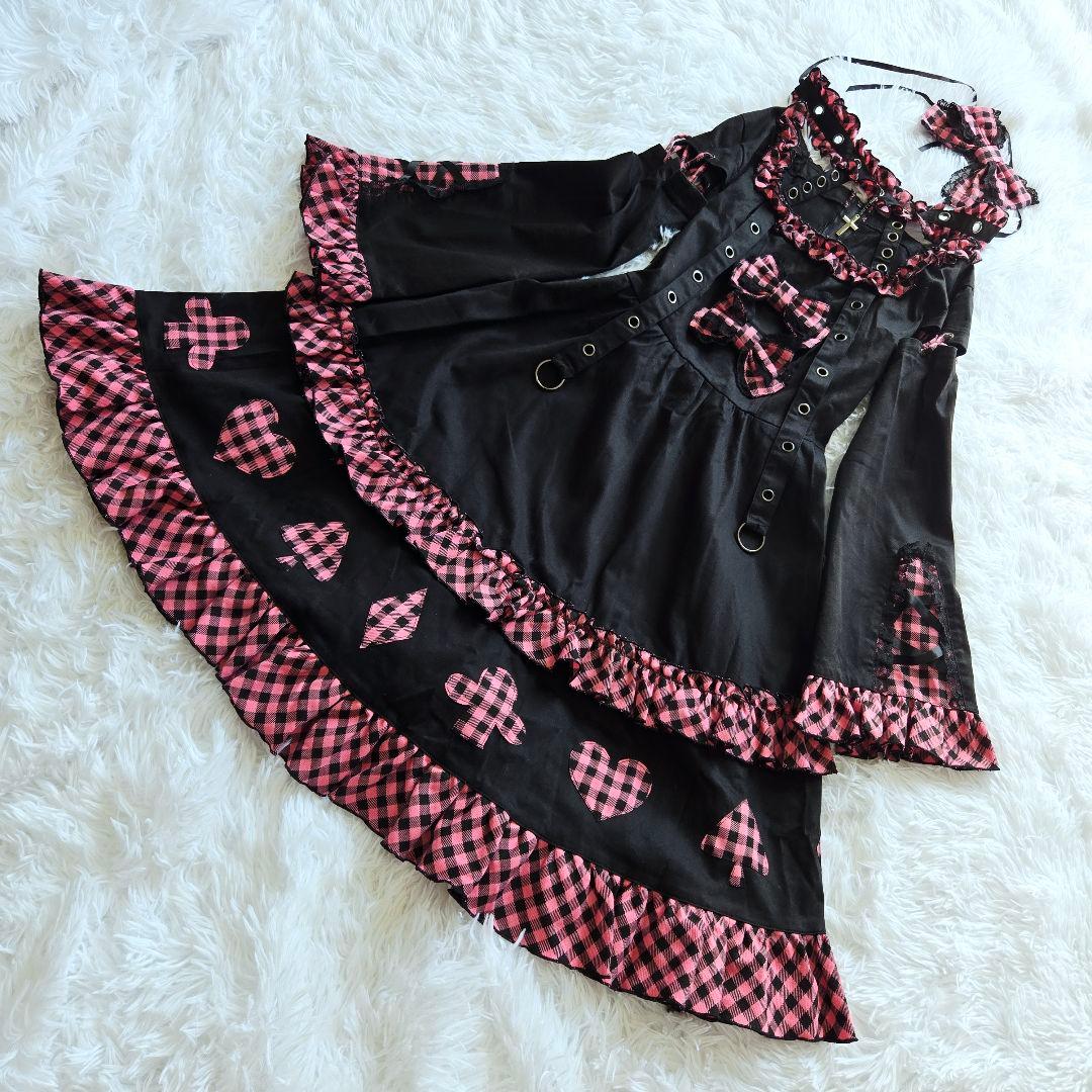 ボディライン ゴスロリ ワンピース フリル レース チョーカー ハロウィン 姫袖 姫袖とたっぷりフリルのバイカラードレス | BODYLINE & LunaBelle