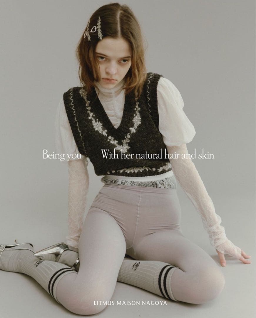 LITMUS HerPraha Sheer Lace Puffy White - メルカリ