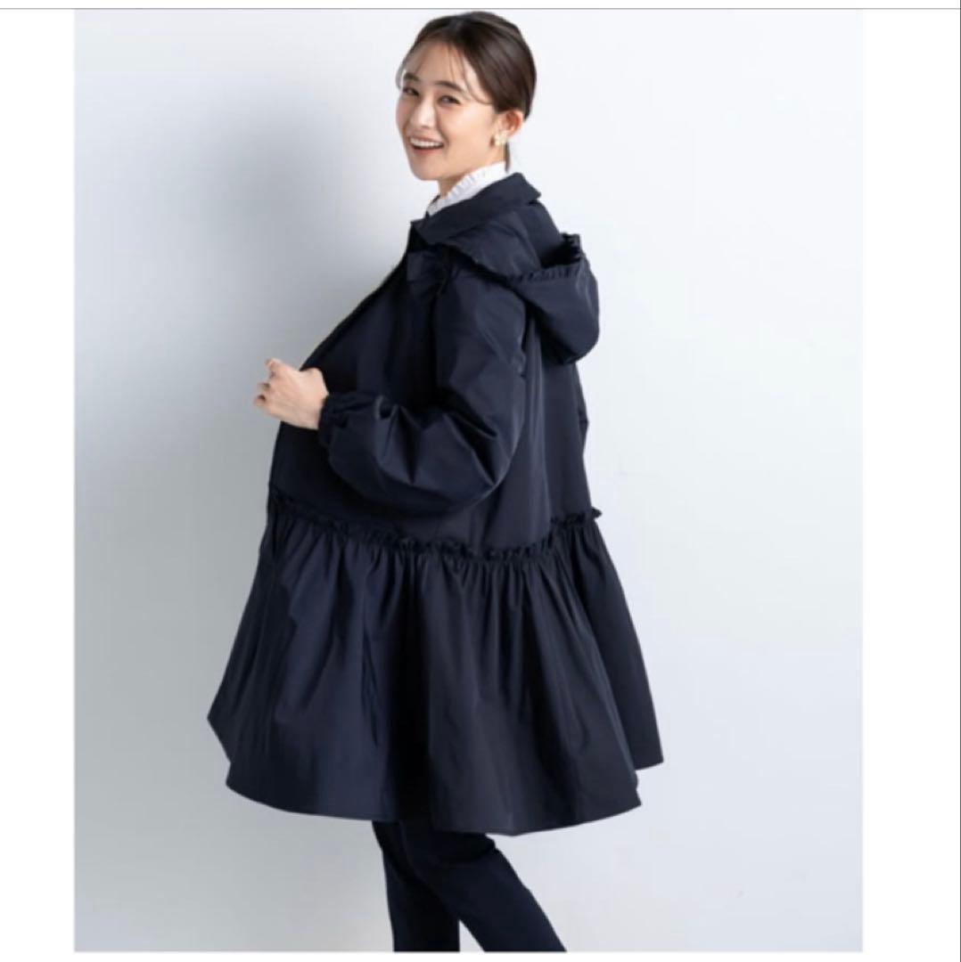 ギャザーフリルドレスコート アメノチハレ ネイビー - メルカリ