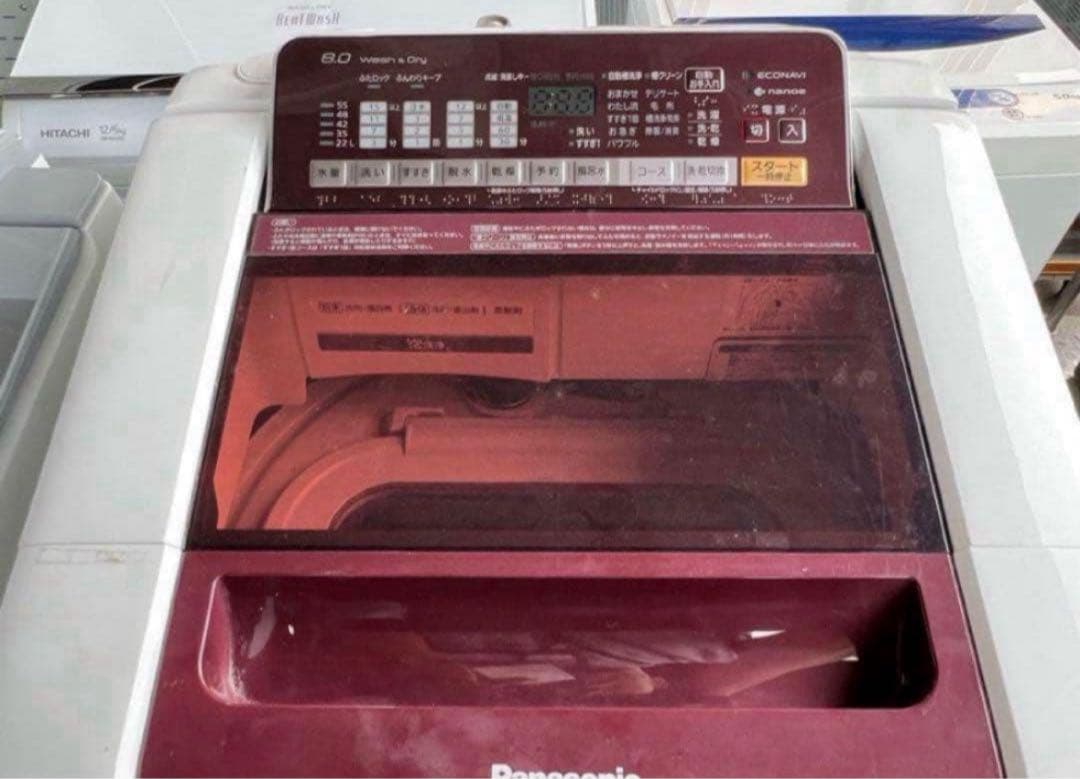 2014年式 8kg 4.5kg Panasonic 洗濯機 NA-FW80S1