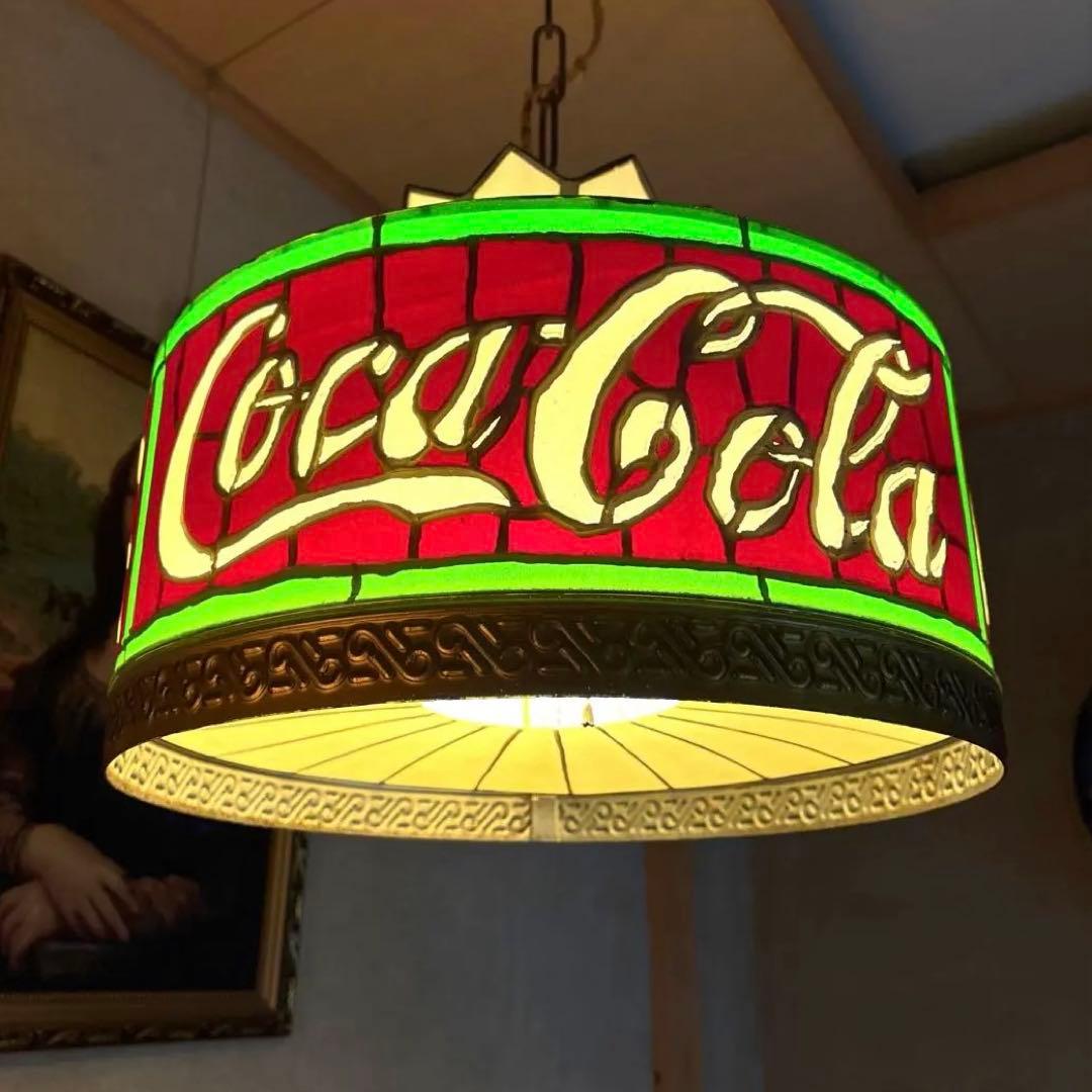 レア！ 60年代 コカコーラ ステンドグラス アドバタイジング ライト