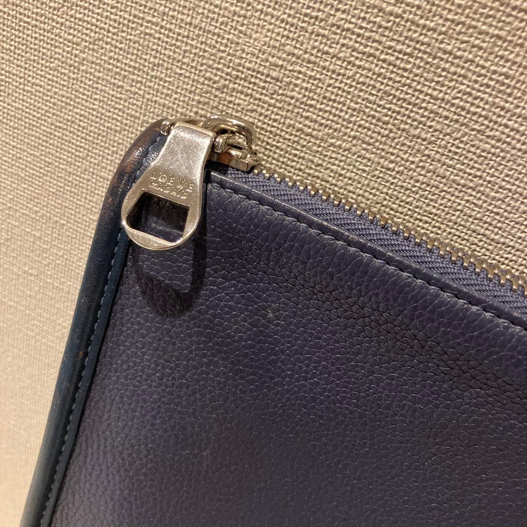 《中古美品》　ロエベ　トレドバッグ　ネイビー