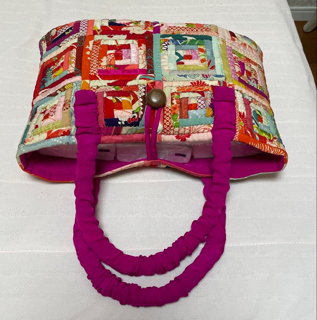 ちちんぷいぷい様専用 京都 正絹 手縫いパッチワークバッグ - メルカリ