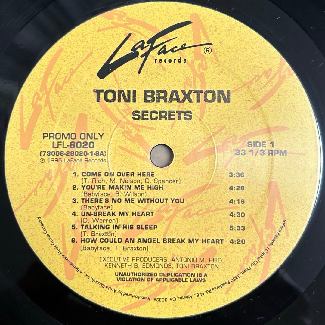 【USオリジナル】Toni Braxton / Secrets LPプロモ盤 USオリジナル】Toni Braxton / Secrets LPプロモ盤 Toni Braxton