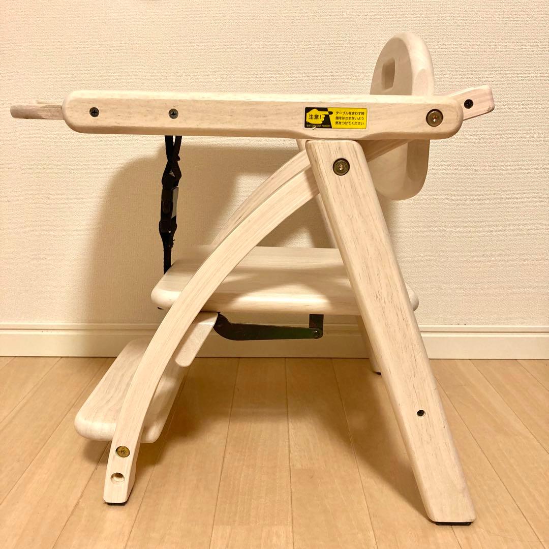 美品】大和屋 アーチ 木製 ローチェア Ⅲ ホワイトウォッシュ ベビー