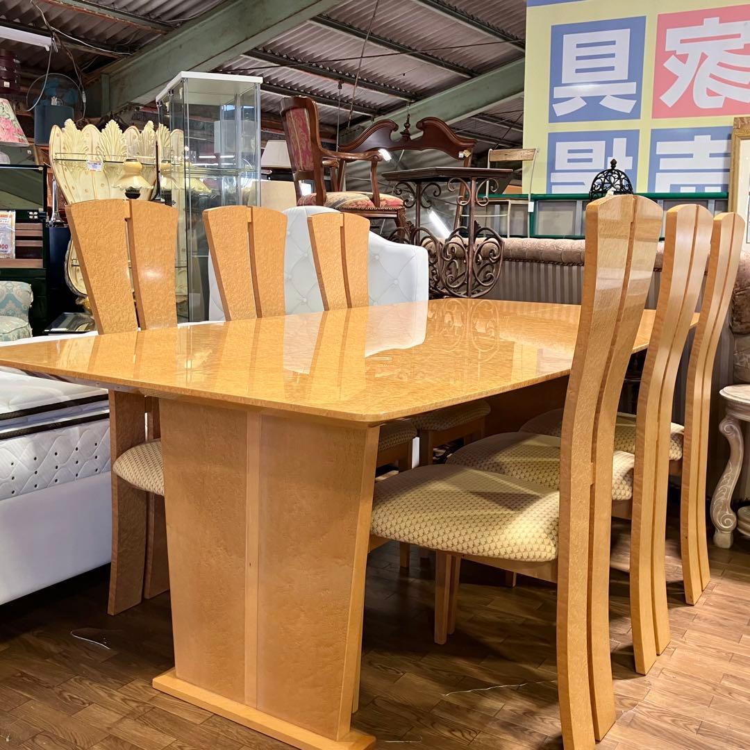 府中家具 松創 ダイニング7点SET バーズアイメープル - メルカリ