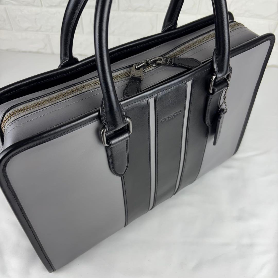 ✨極美品✨ COACH 2way ビジネスバッグ F35430 グレー/ブラック - メルカリ