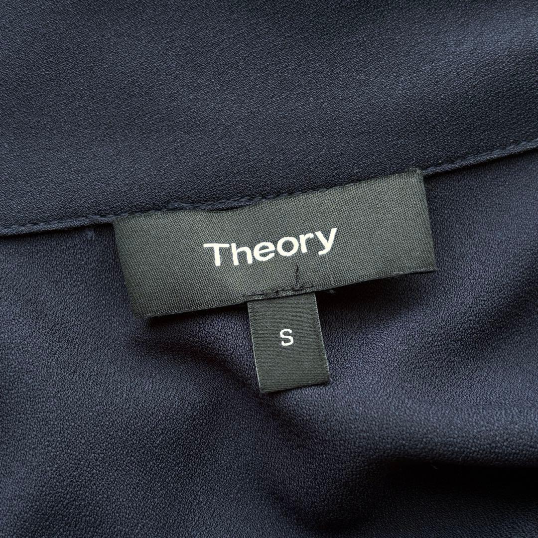 セオリー 美品 スカーフ付き ブラウス 紺 ネイビー ゆったり 洗える