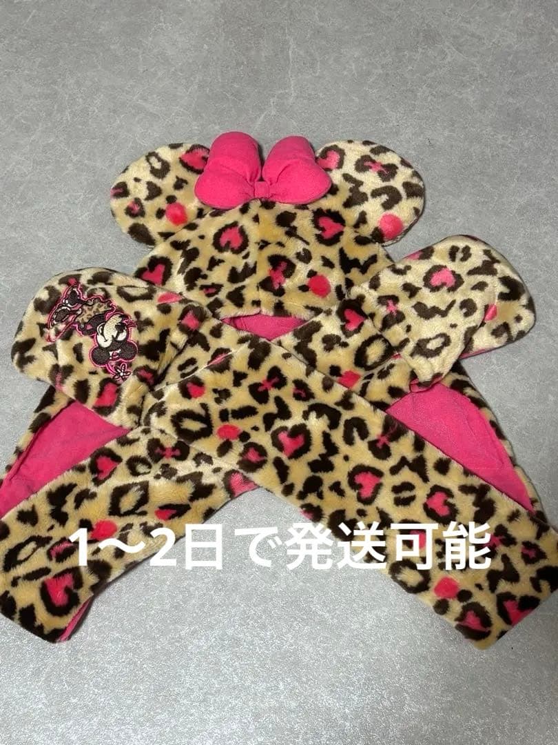 ヒョウ柄 マフラーキャップ ミニー ファンキャップ - メルカリ