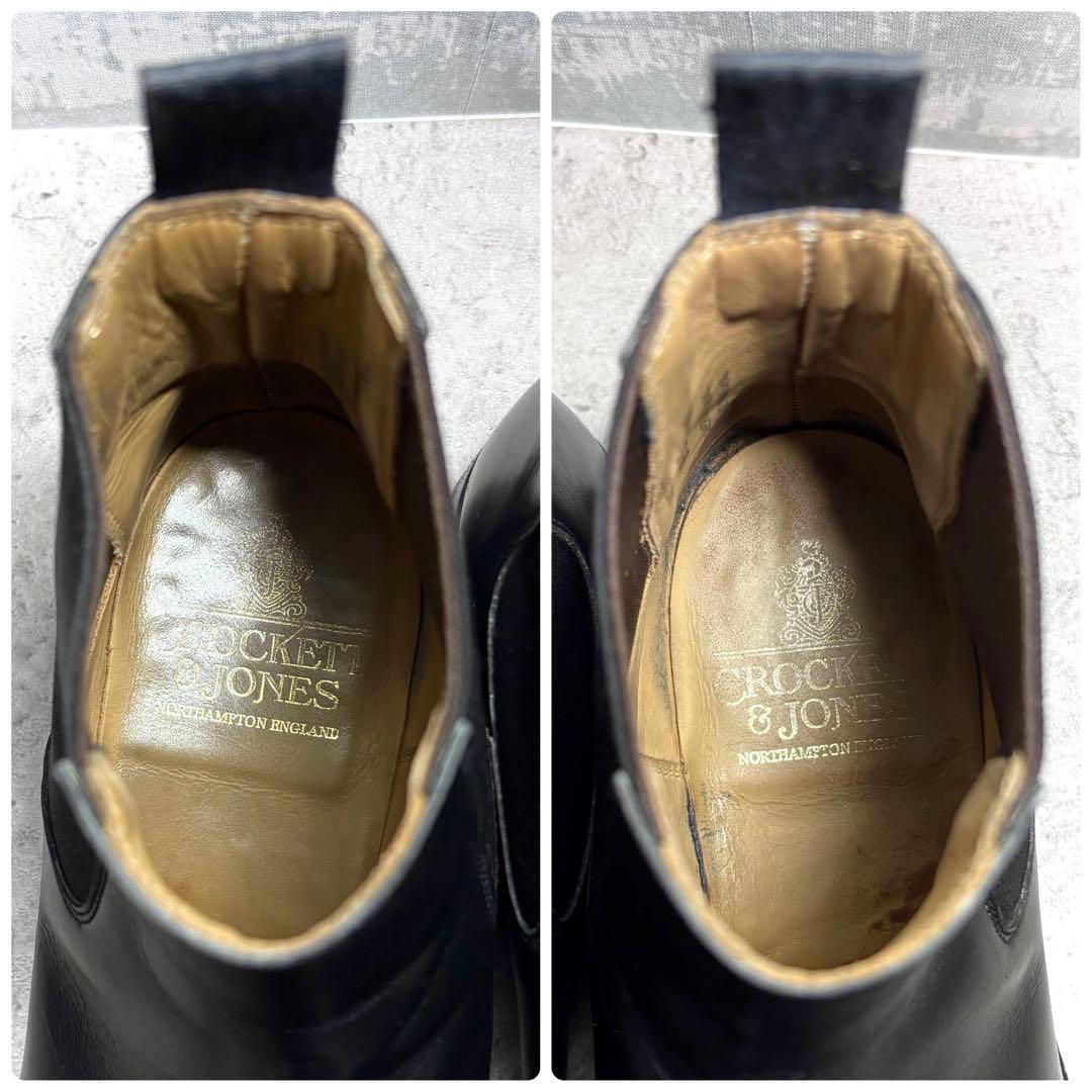 【ラフ！】クロケット&ジョーンズ サイドゴアブーツ 黒 6.5E レザー