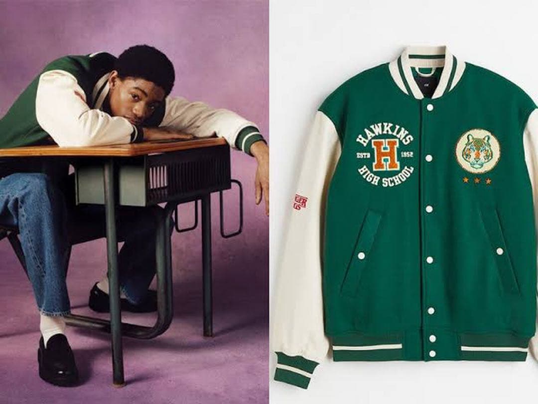 ♡ H&M ストレンジャー・シングス スタジャン Mサイズ ホーキンス高校