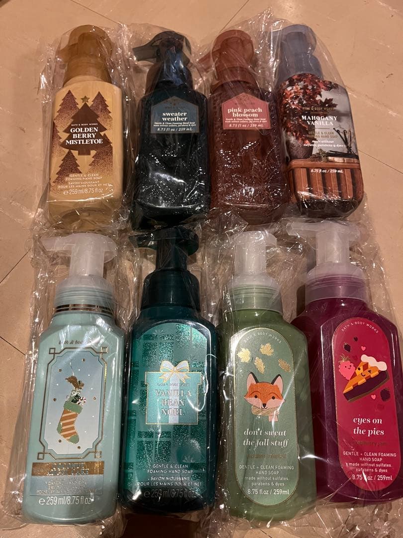 Bath body works ボディソープセット 8本 各250ml 楽天市場】【お楽しみセット】8本☆フォーミングハンドソープ 季節限定