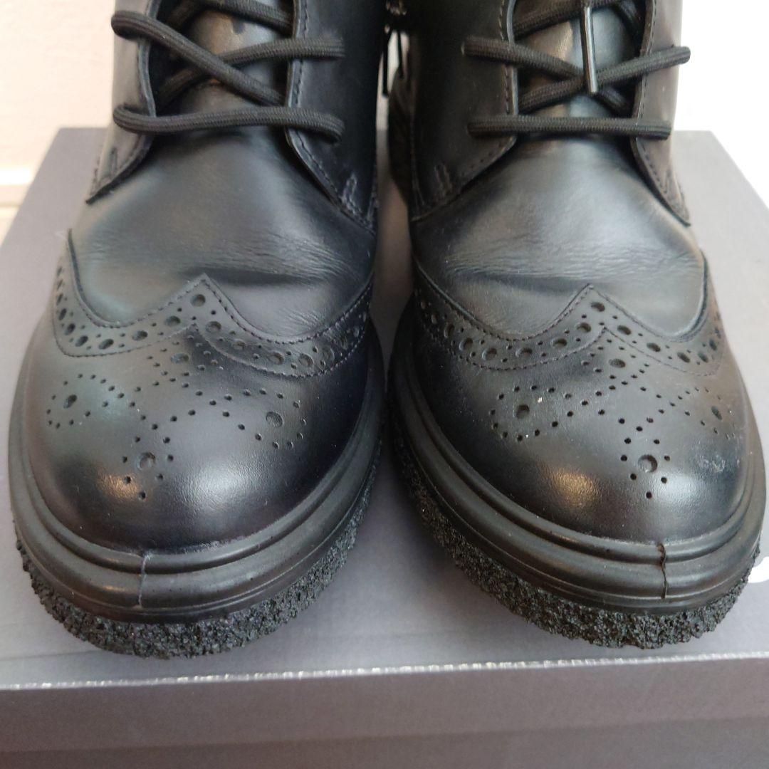 未使用 ECCO GORE-TEX 防水レザーブーツ 24.5cm