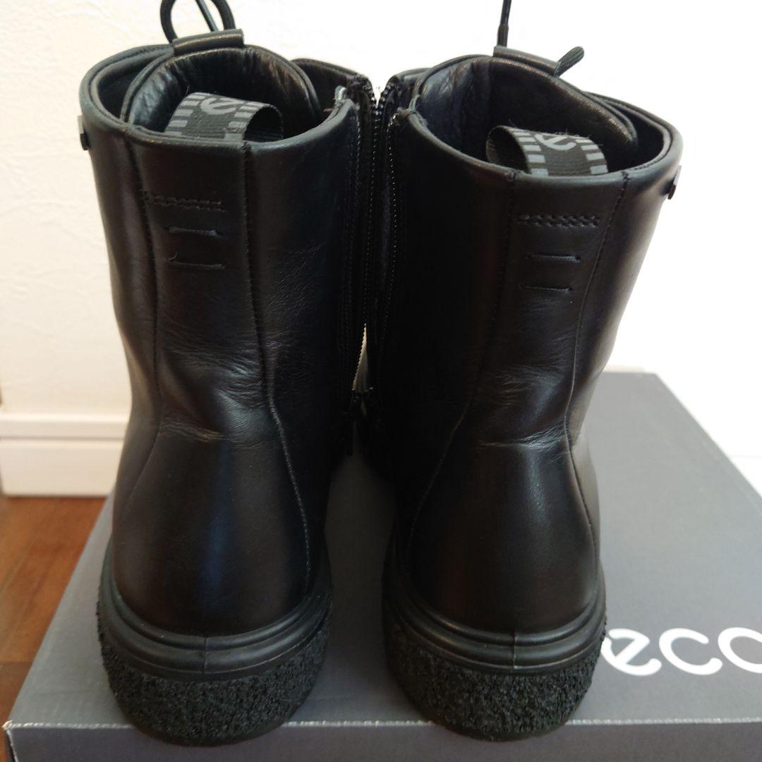未使用 ECCO GORE-TEX 防水レザーブーツ 24.5cm
