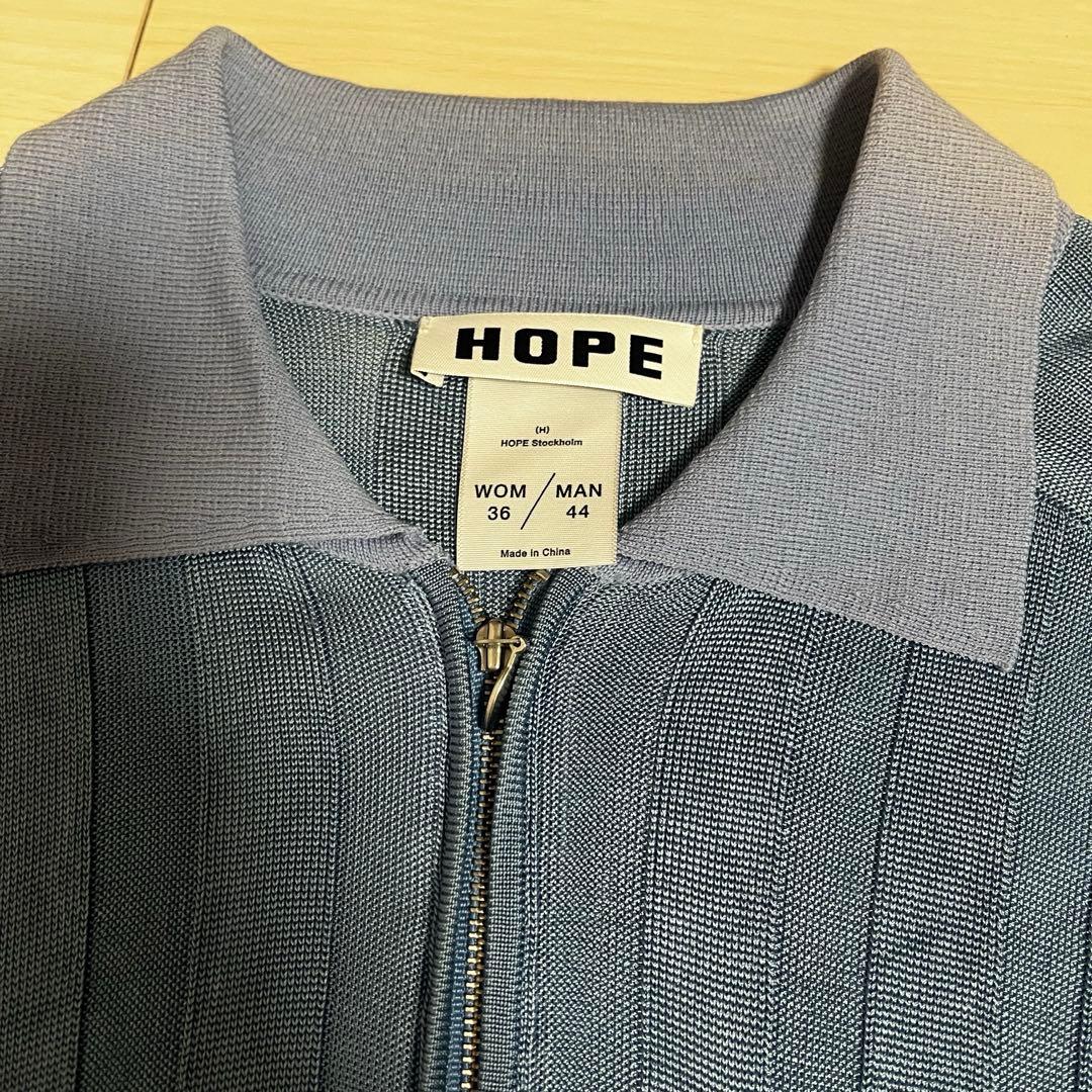 定価4.7万】HOPE ポロニット セーター ブルー - メルカリ