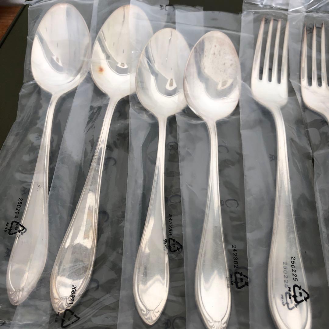 未使用 Versailles カトラリー 14本 シルバープレート C/王冠刻印