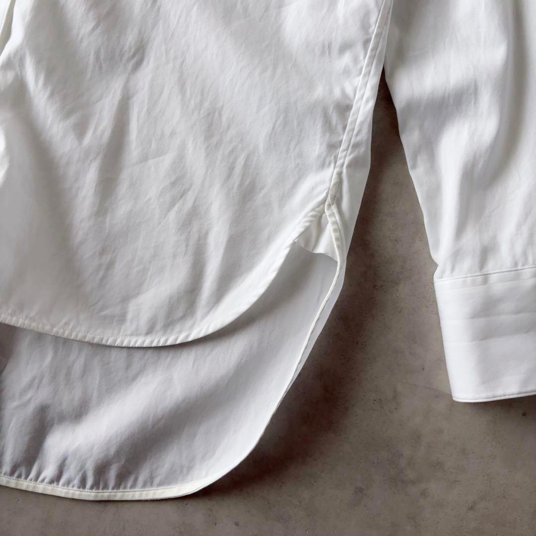 極美品 TICCA 定価25,300円 長袖 バンドカラー ビブヨーク シャツ