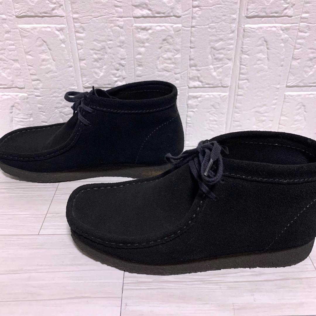 靴 Clarks Wallabee BLACK SUEDE UK7.5 26.5cm