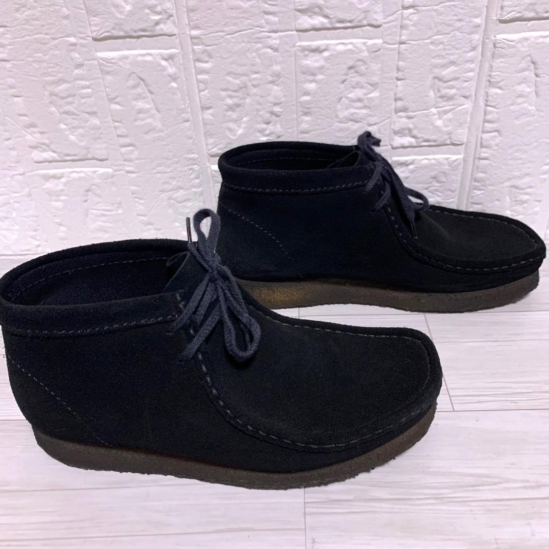 靴 Clarks Wallabee BLACK SUEDE UK7.5 26.5cm