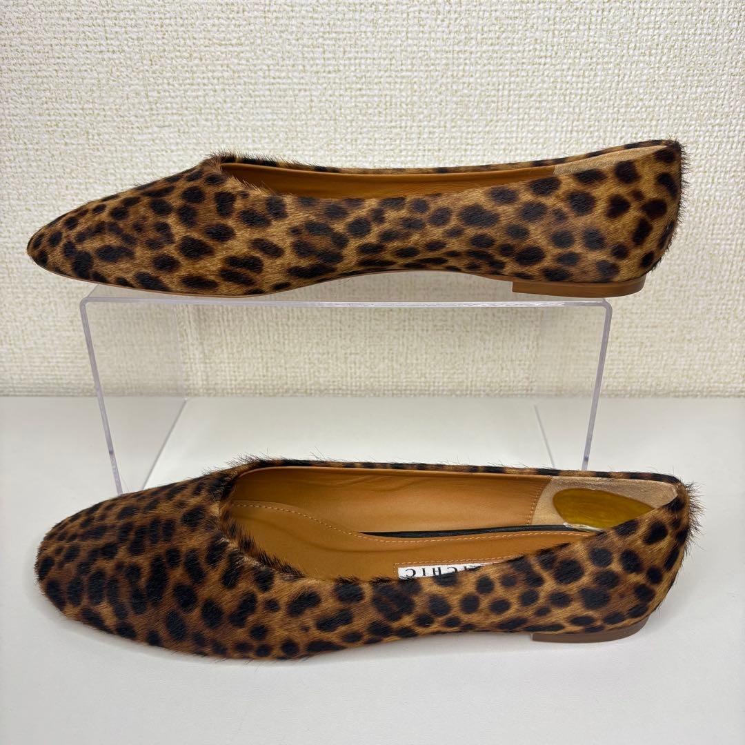 PIPPICHIC ピッピシック　37 23.5cm ハラコ　パンプス　ヒョウ柄