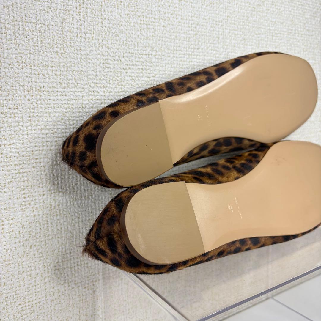 PIPPICHIC ピッピシック　37 23.5cm ハラコ　パンプス　ヒョウ柄