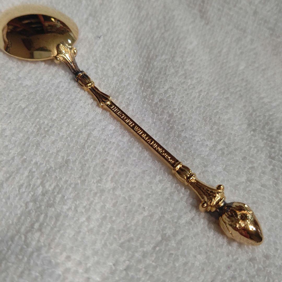 新古品CHRISTOPHWIDMANNクリストフウィドマン銀製スプーン 金仕上げ