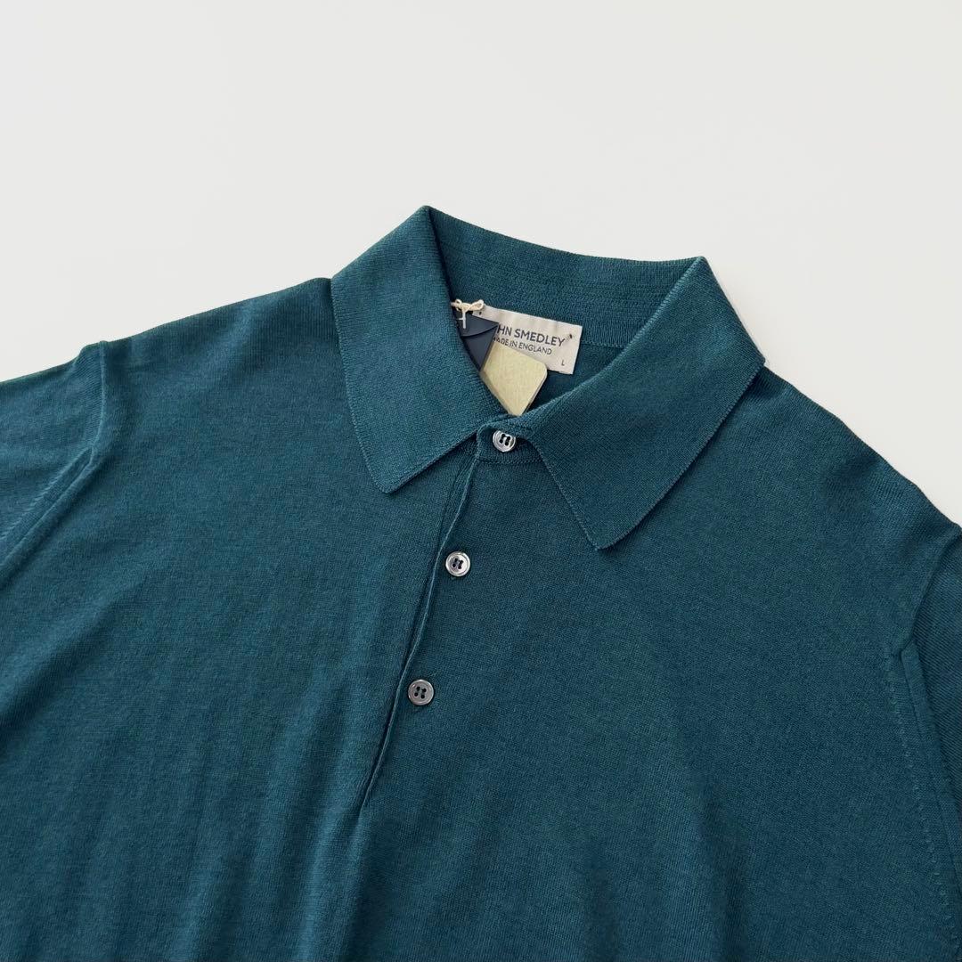 未使用】JOHN SMEDLEY ジョンスメドレー コットン ニットポロシャツ