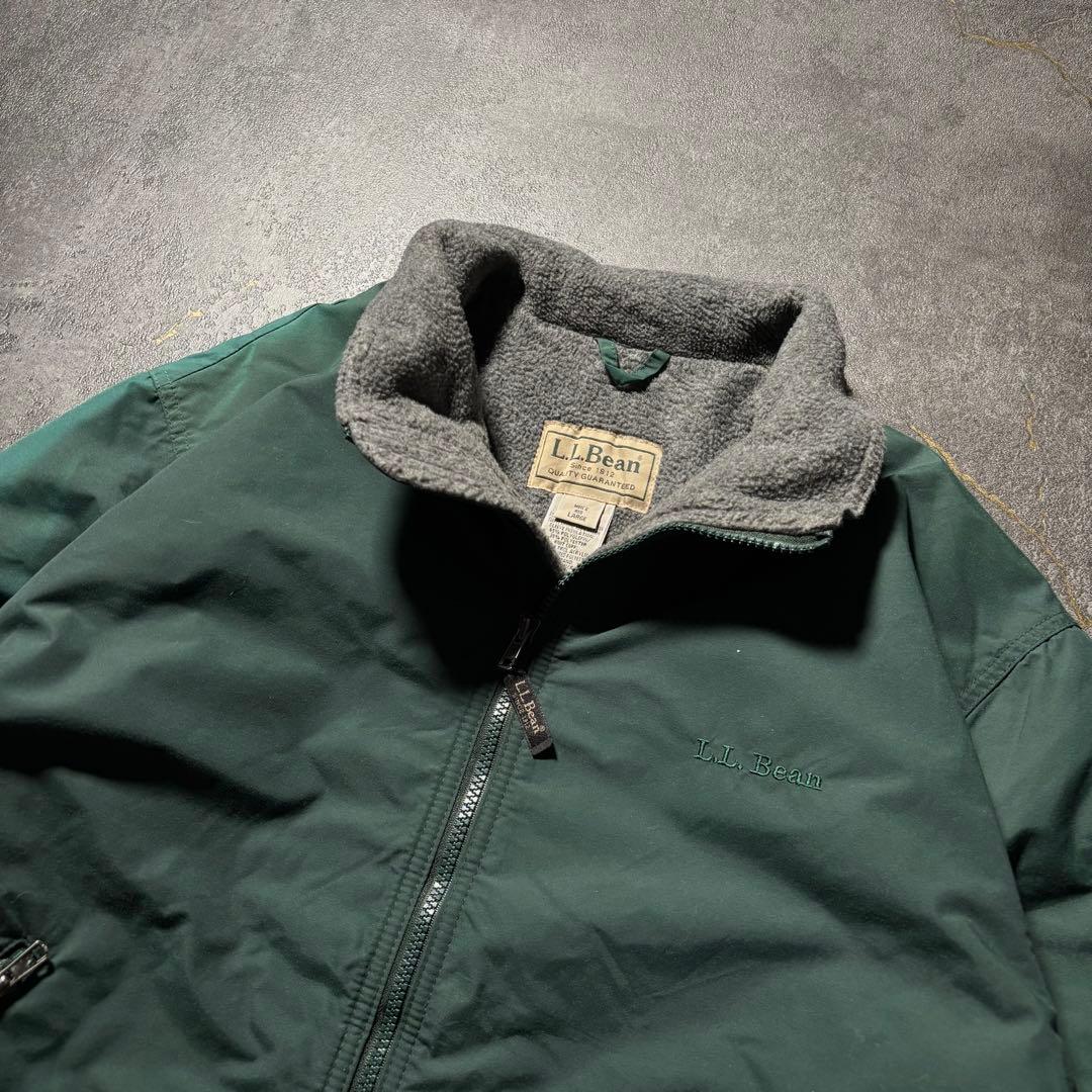 L.L.Bean エルエルビーンウォームアップジャケットグリーンフリース古着M