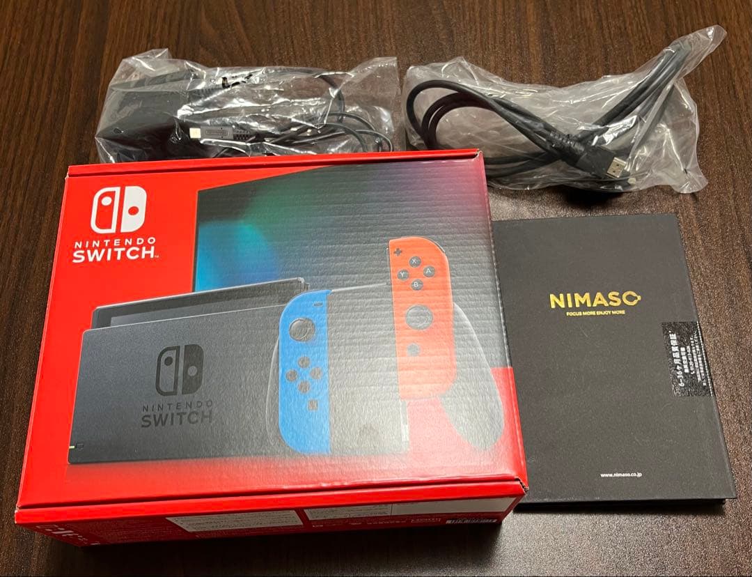 Nintendo Switchネオンブルー・ネオンレッド本体 NIMASO付き 任天堂 Nintendo Switch 有機ELモデル ネオンブルー ネオンレッド