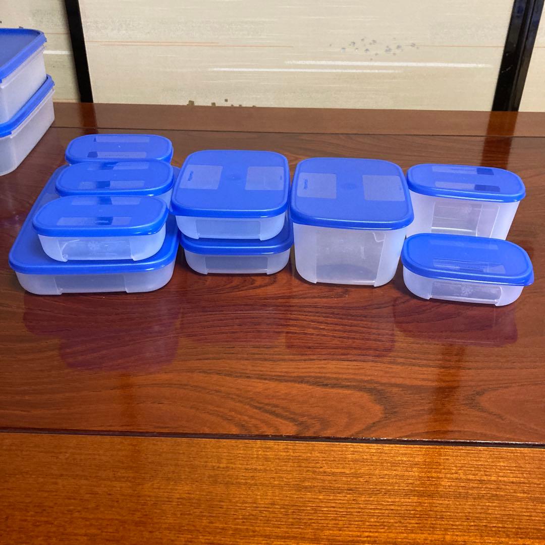 タッパウェア ブルー トライアルセット他全部で15点 新品未使用品