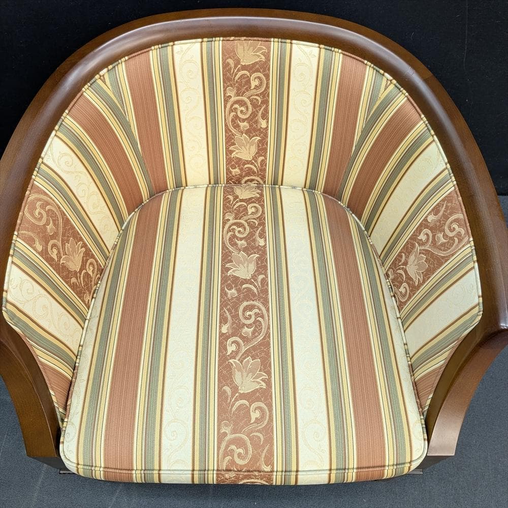 美品マルニ地中海1人掛けソファシングルソファ1Pリビング天然木