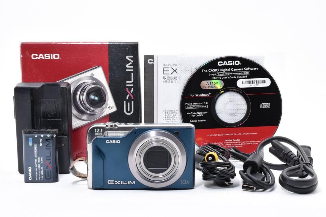 美品 カシオ　CASIO EXILIM EX-H10 ブルー ＃A355 カシオ、「EXILIM Hi-ZOOM EX-H10」に新色2色追加 - 価格.com