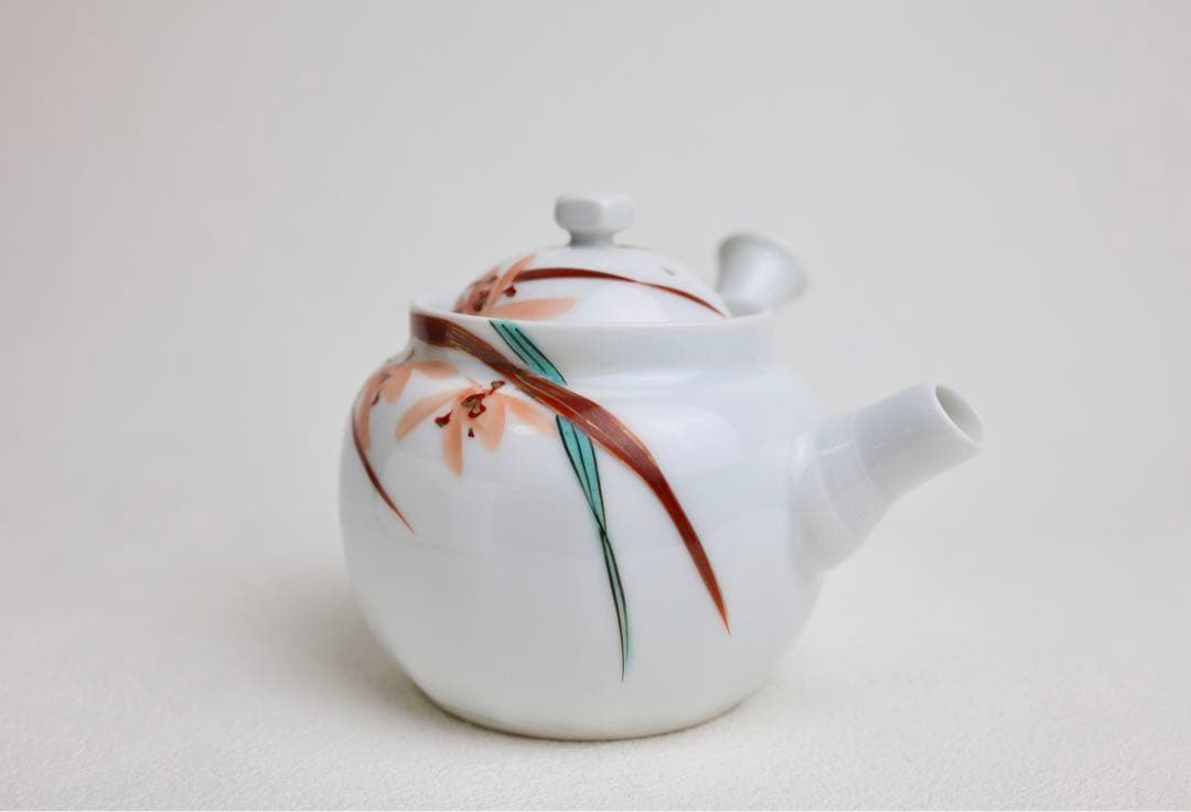 清水 六兵衛？ 面取 蘭絵 急須 煎茶道具 - メルカリ